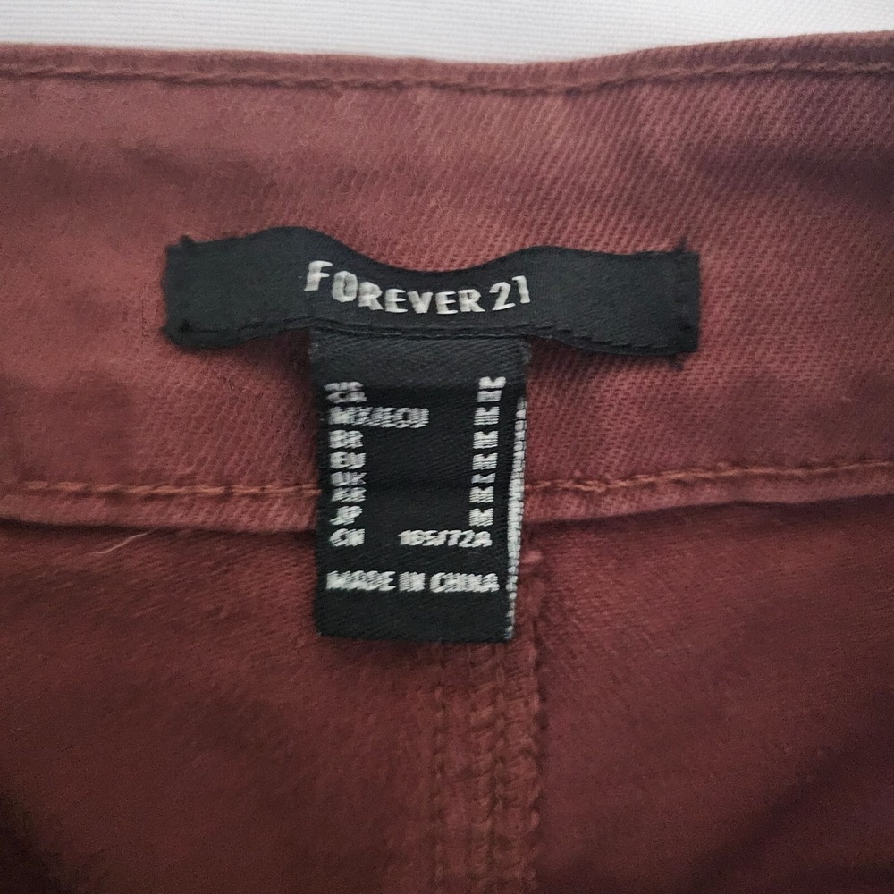 Forever 21 Women's Brown Twill Flare Cargo Pants Size Medium NWT - Picture 10 of 16